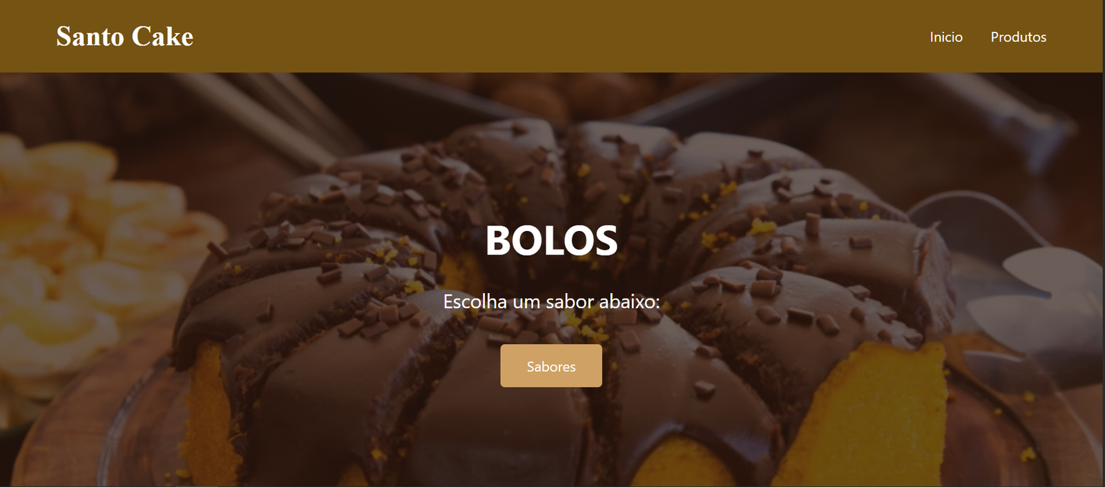 Santo Cake - Website de confeitaria desenvolvido por Arthur Santiago